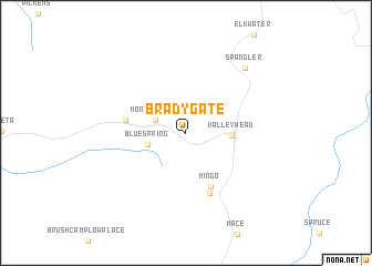 map of Brady Gate