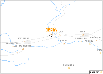 map of Brady