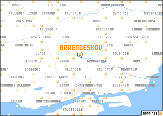 map of Brændeskov