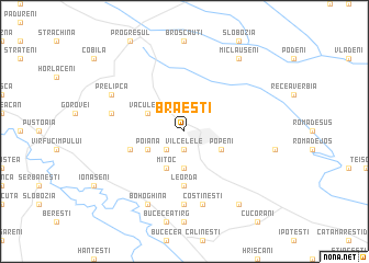 map of Brăeşti