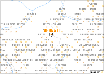 map of Brăeşti