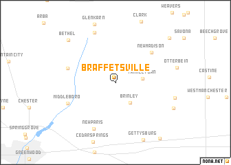 map of Braffetsville