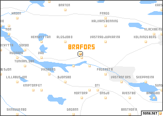 map of Bråfors