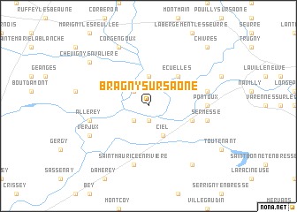 map of Bragny-sur-Saône