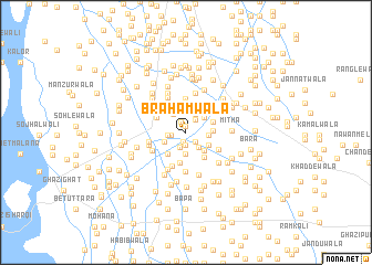 map of Brāhamwāla