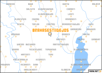map of Brăhăşeştii de Jos