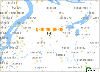 map of Brāhmanbāria