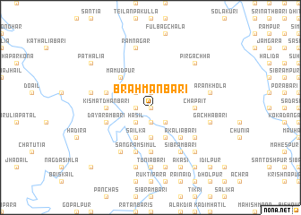 map of Brāhmanbāri