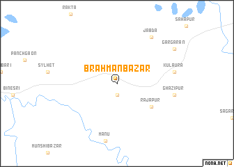 map of Brāhman Bāzār