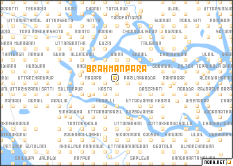 map of Brāhmanpāra