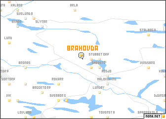 map of Bråhovda