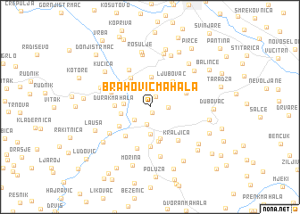 map of Brahović Mahala