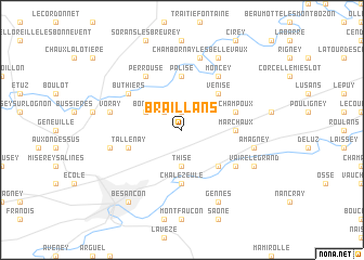 map of Braillans