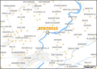 map of Brainards