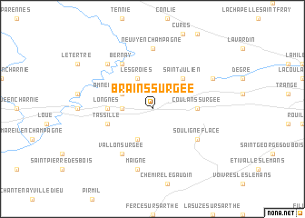 map of Brains-sur-Gée