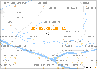 map of Brain-sur-Allonnes