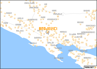 map of Brajevići