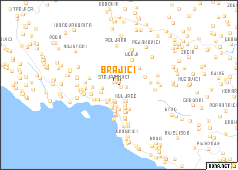 map of Brajići