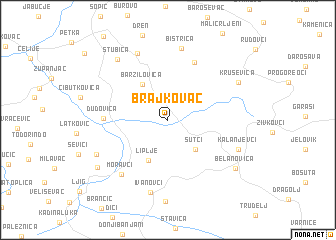 map of Brajkovac