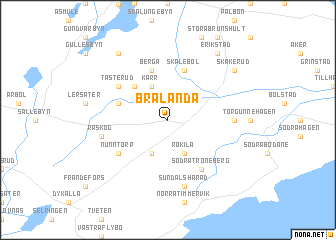 map of Brålanda