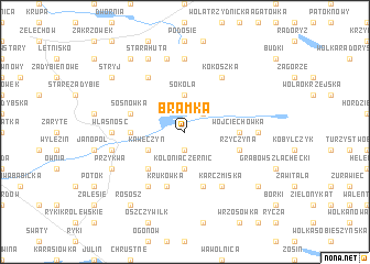 map of Bramka