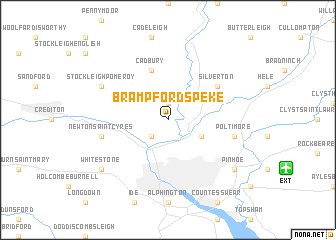 map of Brampford Speke