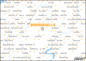 map of Brañadesella