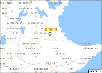 map of Bråna