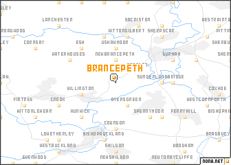 map of Brancepeth