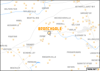 map of Branch Dale