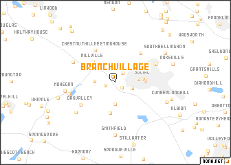 map of Branch Village