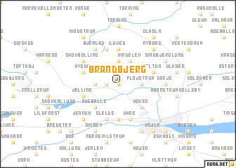 map of Brandbjerg