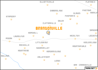map of Brandonville