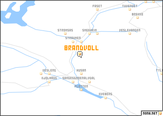 map of Brandvoll