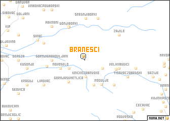 map of Branešci