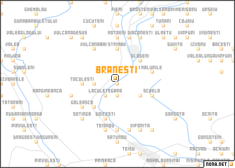 map of Brăneşti