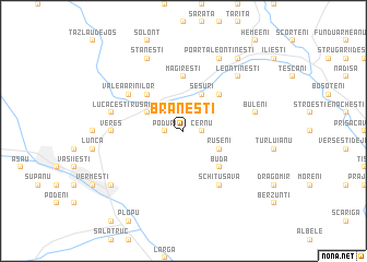 map of Brăneşti