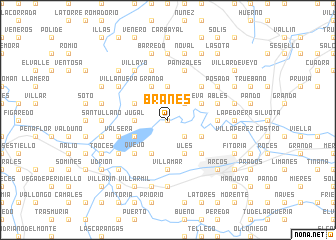 map of Brañes