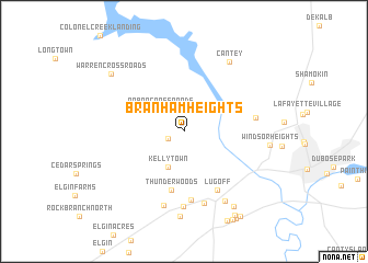 map of Branham Heights