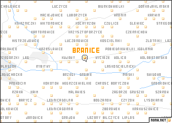 map of Branice