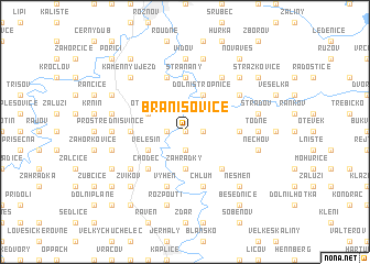 map of Branišovice
