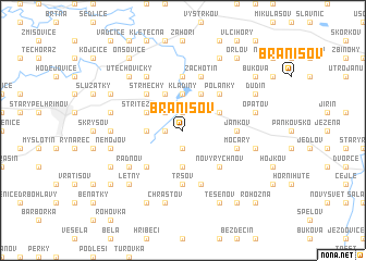 map of Branišov