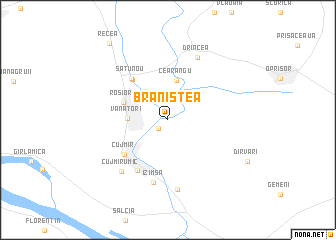 map of Braniştea