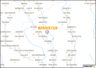 map of Braniştea