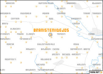map of Brăniştenii de Jos