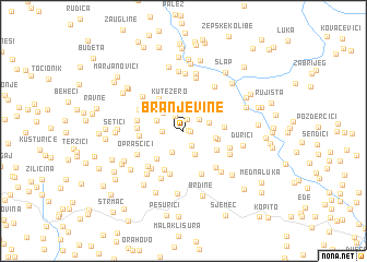 map of Branjevine