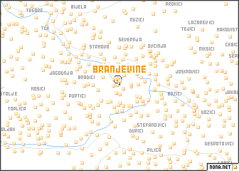 map of Branjevine