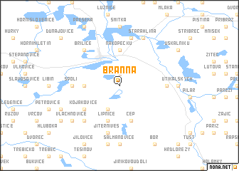 map of Branná