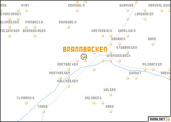 map of Brännbacken