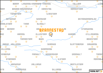 map of Brännestad